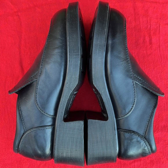 🏴󠁧󠁢󠁥󠁮󠁧󠁿 Vintage Dr. Martens MIE MONO BLACK Chunky Block Heel Loafers UK 5 - Picture 14 of 17